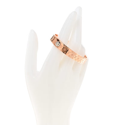 Louis Vuitton Brass Monogram Nanogram Cuff S Pink Gold 2 of 6