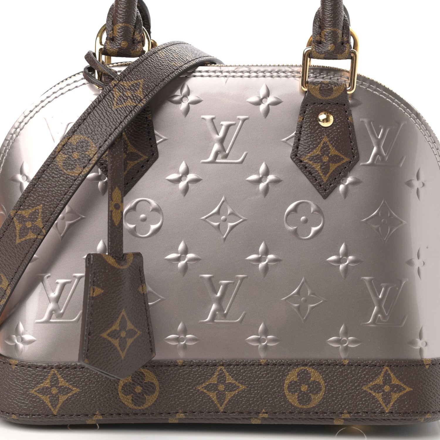 Louis Vuitton Vernis Monogram Alma BB Taupe Metallise 15 of 27