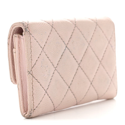 Chanel Caviar Quilted Crystal CC Flap Card Holder Pink 3 of 13