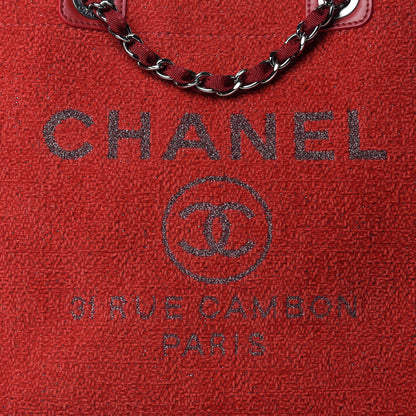 Chanel Lurex Boucle Medium Deauville Tote Red 10 of 10