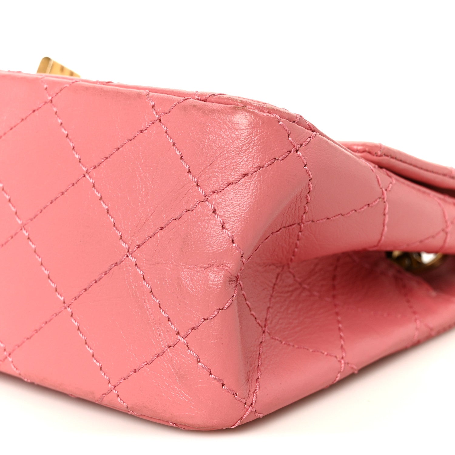 Chanel Aged Calfskin Quilted 2.55 Reissue Mini Flap Pink 10 of 10