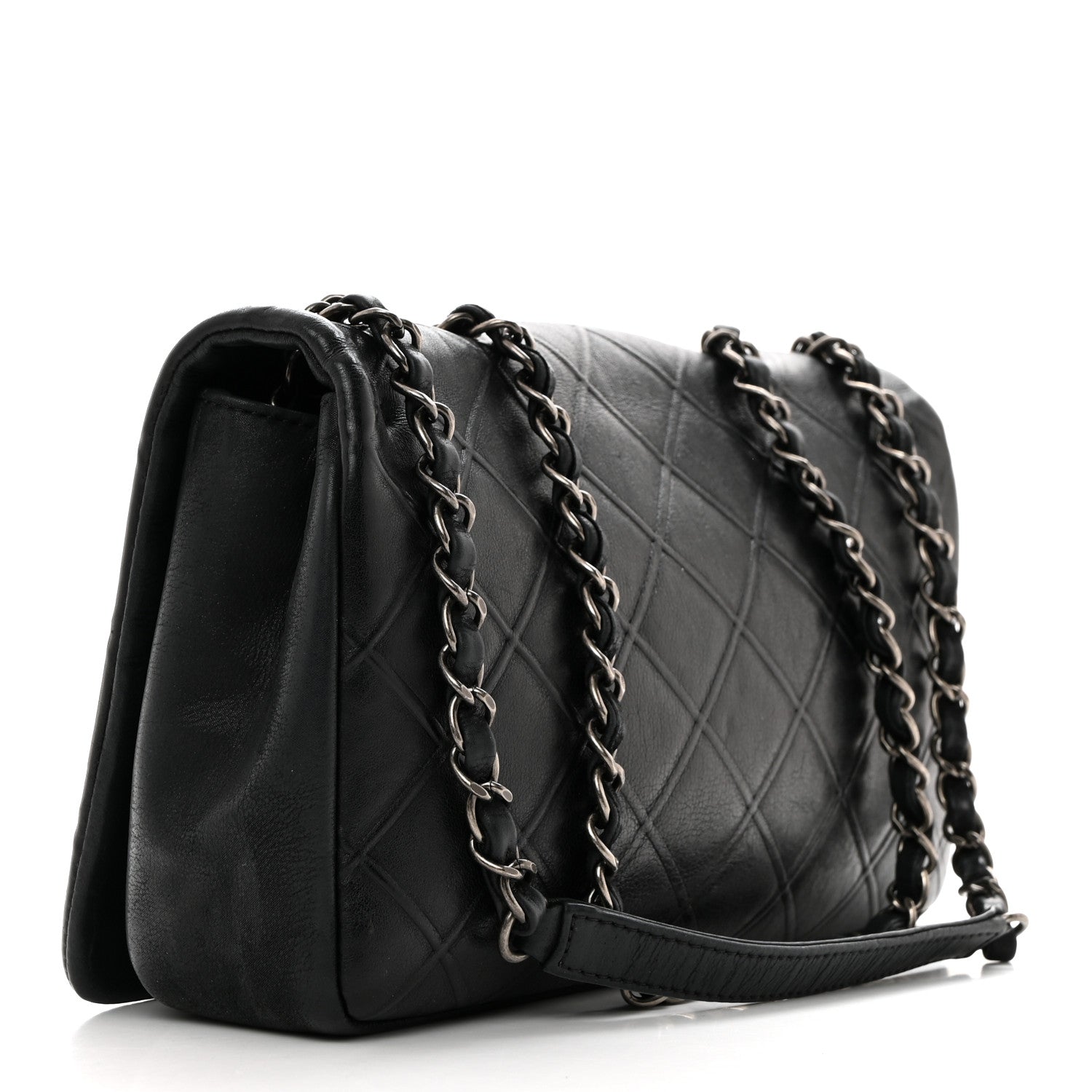 Chanel Calfskin Diamond Embossed New Chic Flap Black 2 of 10