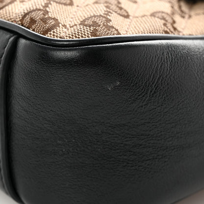 Gucci Monogram Matelasse Diagonal Small GG Marmont Shoulder Bag Beige Black 12 of 12