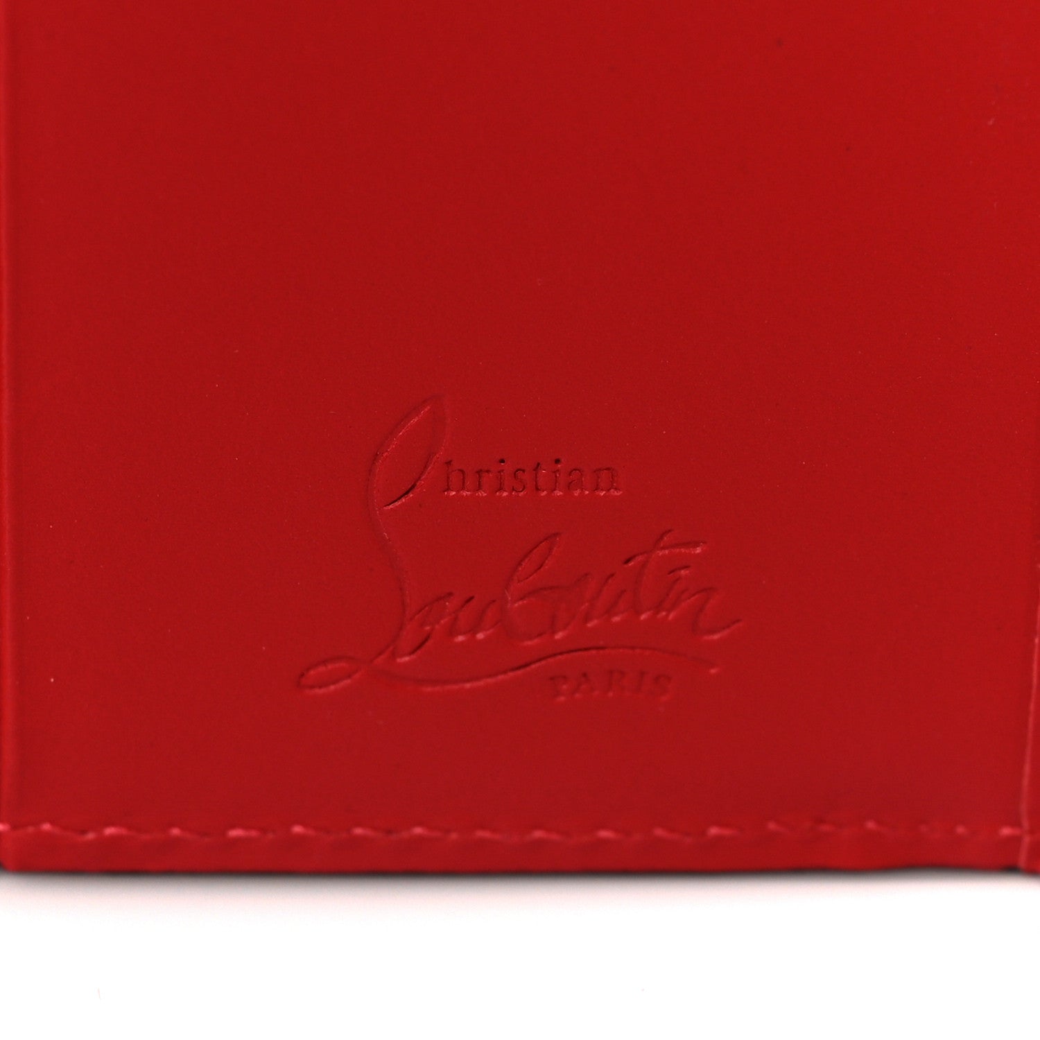 Christian Louboutin Patent Loubitag Loubiclutch Graffiti Mini Trifold Wallet Black 6 of 7