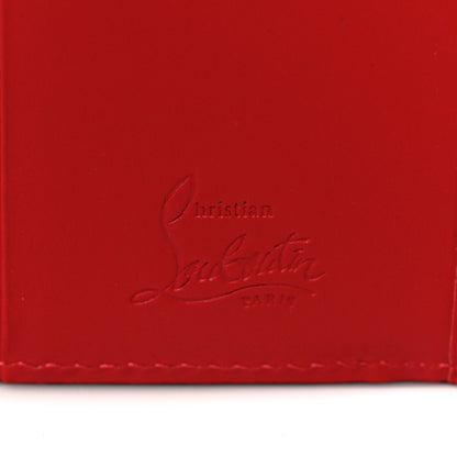 Christian Louboutin Patent Loubitag Loubiclutch Graffiti Mini Trifold Wallet Black 6 of 7