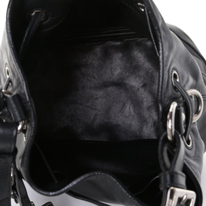 Prada Soft Calf Bucket Bag Black 4 of 6
