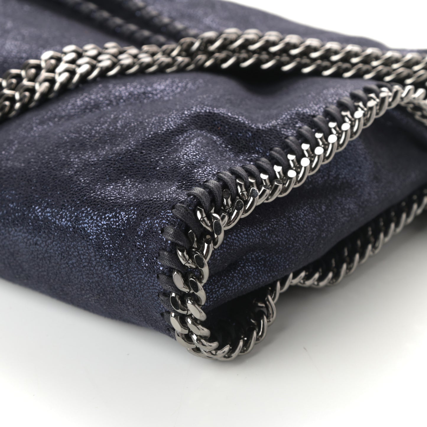 Shaggy Deer Falabella Fold Over Tote Navy