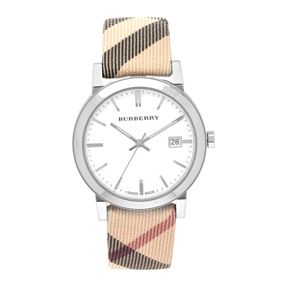 Burberry Stainless Steel Calfskin 38mm Heritage Nova Check Quartz Watch BU9022 1 of 5