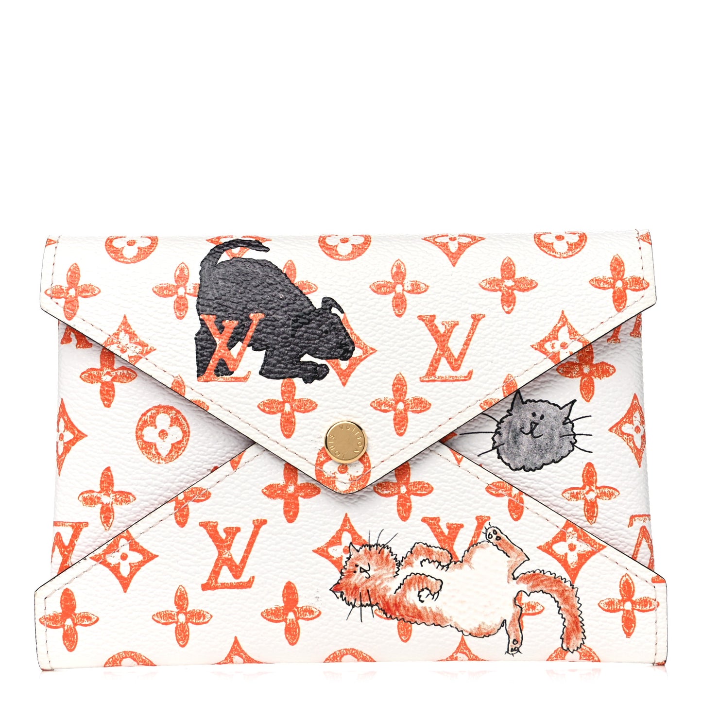 Catogram Medium Kirigami Pochette White