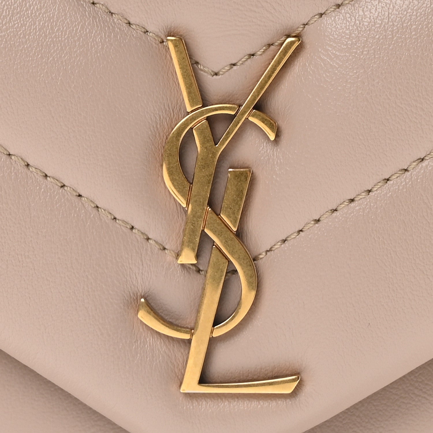 Saint Laurent Calfskin Y Quilted Monogram Toy Loulou Crossbody Bag Light Natural 8 of 10