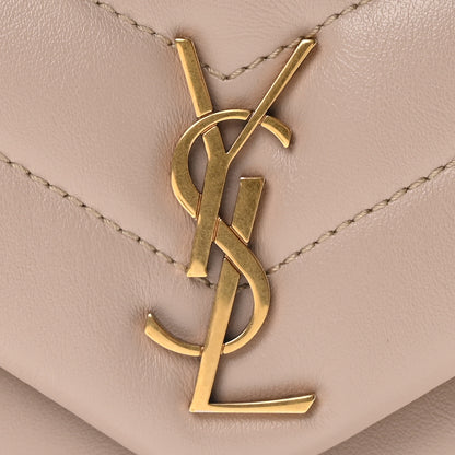 Saint Laurent Calfskin Y Quilted Monogram Toy Loulou Crossbody Bag Light Natural 8 of 10