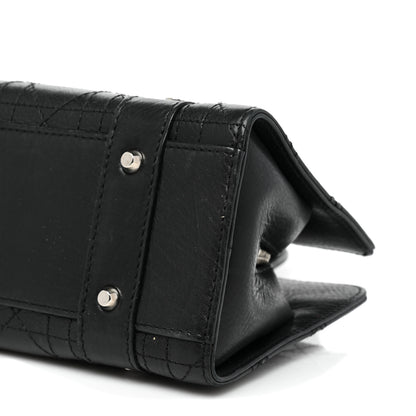 Christian Dior Calfskin Cannage Stitched Small Lady East West Lady Dior Black 8 of 11