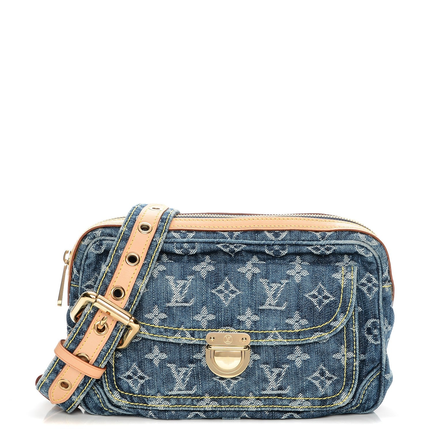Louis Vuitton Monogram Denim Bum Bag Blue 1 of 7