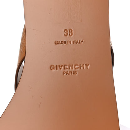 Givenchy Calfskin Logo Strap Sandals 38 Brown 6 of 8
