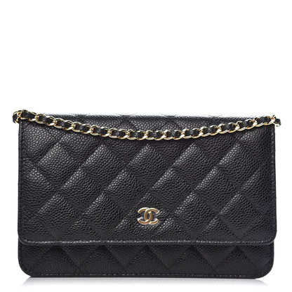 Chanel Caviar Quilted Wallet On Chain WOC Black 1 of 11