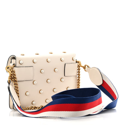Gucci Nappa Pearl Studded Mini Queen Margaret Broadway Shoulder Bag Mystic White 3 of 14