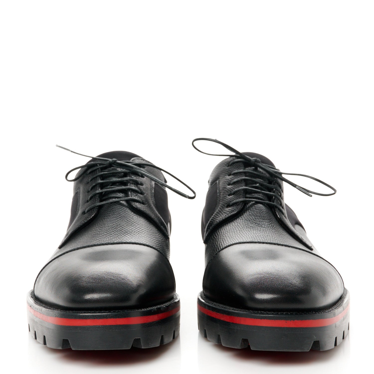 Christian Louboutin Smooth Textured Calfskin Neoprene Mika Sky Mens Flats 40 Black 2 of 8