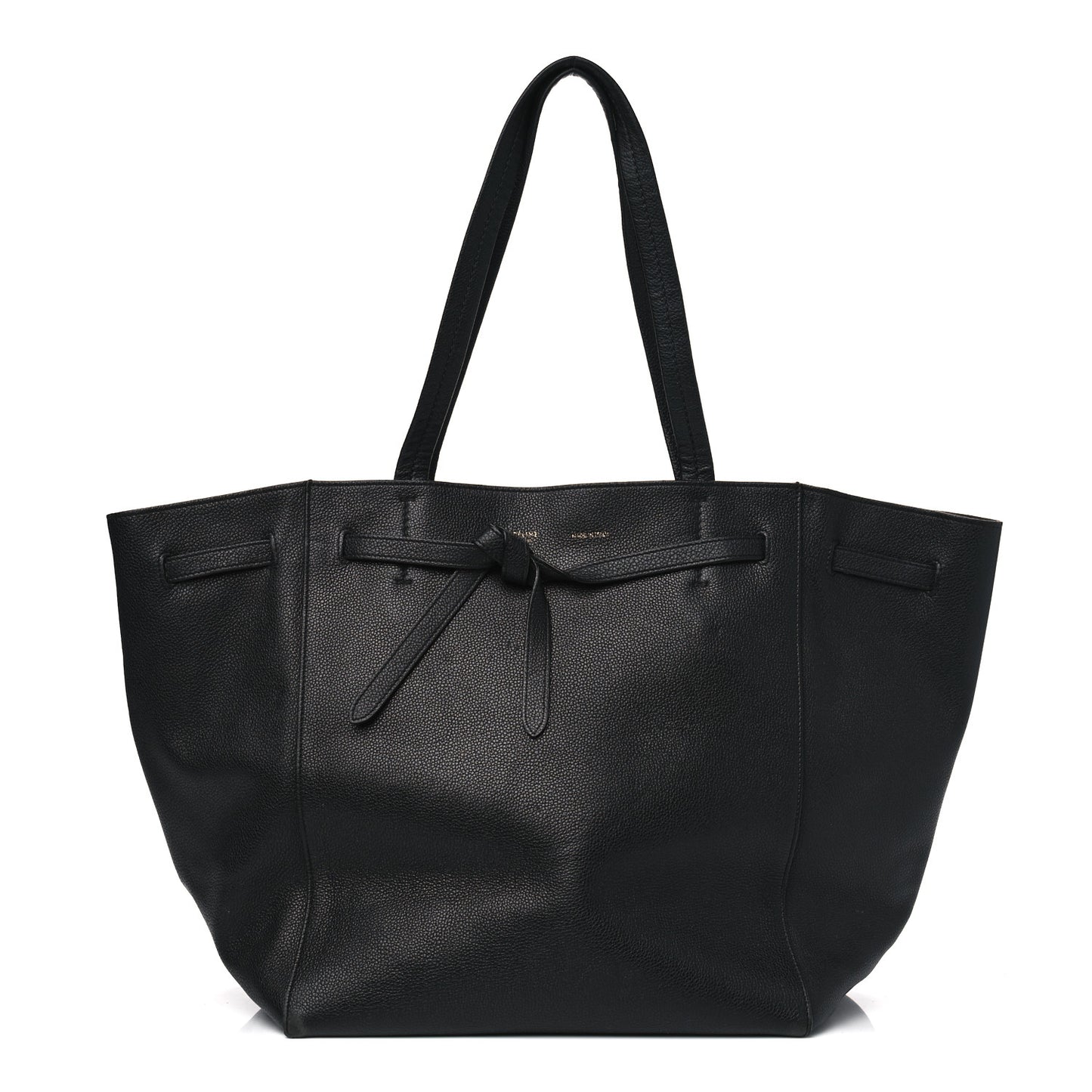 Soft Grained Calfskin Small Belt Cabas Phantom Black