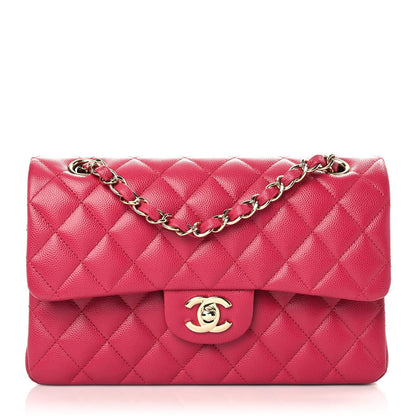 Chanel Caviar Quilted Small Double Flap Dark Pink 1 of 10
