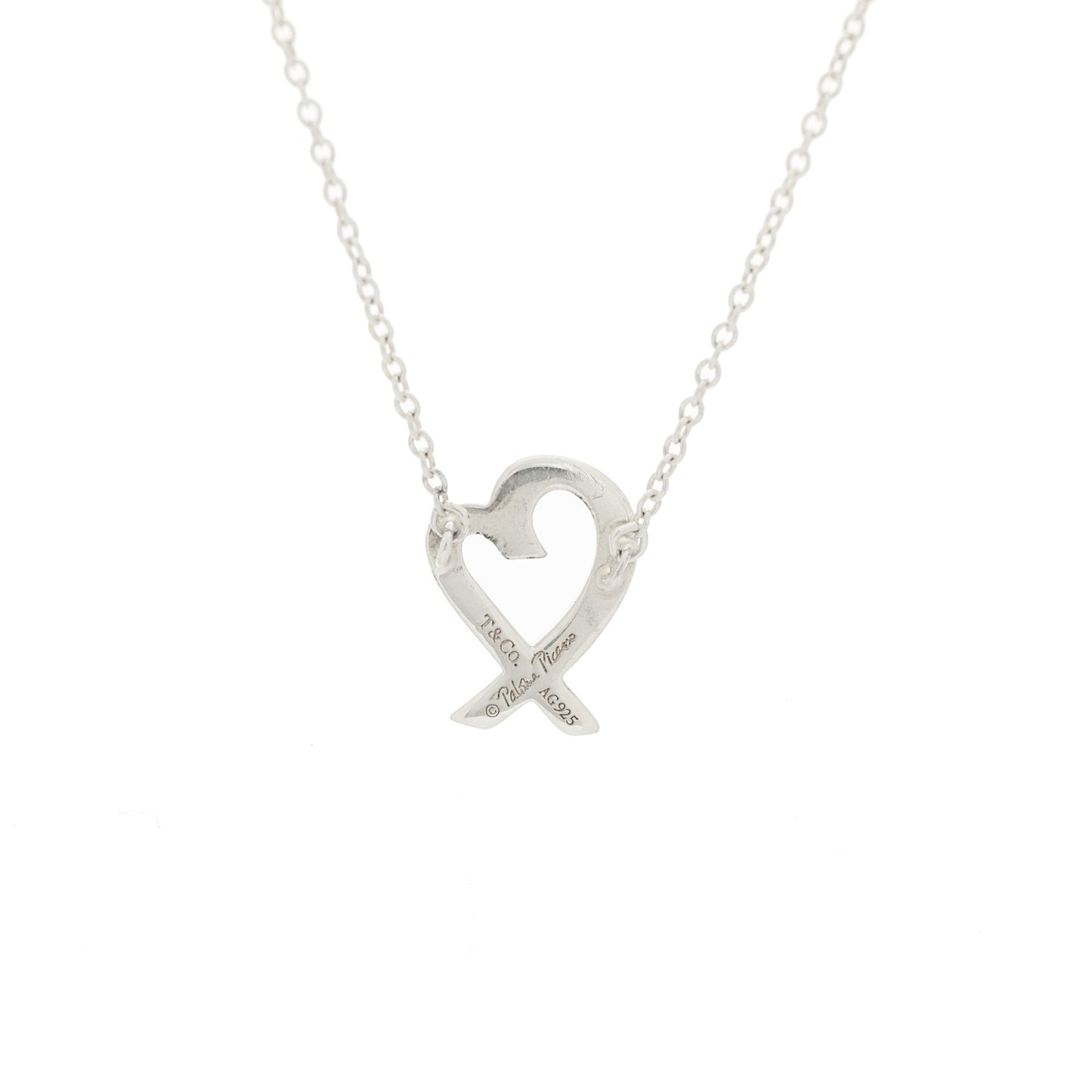 Sterling Silver Small Paloma Picasso Loving Heart Pendant Necklace
