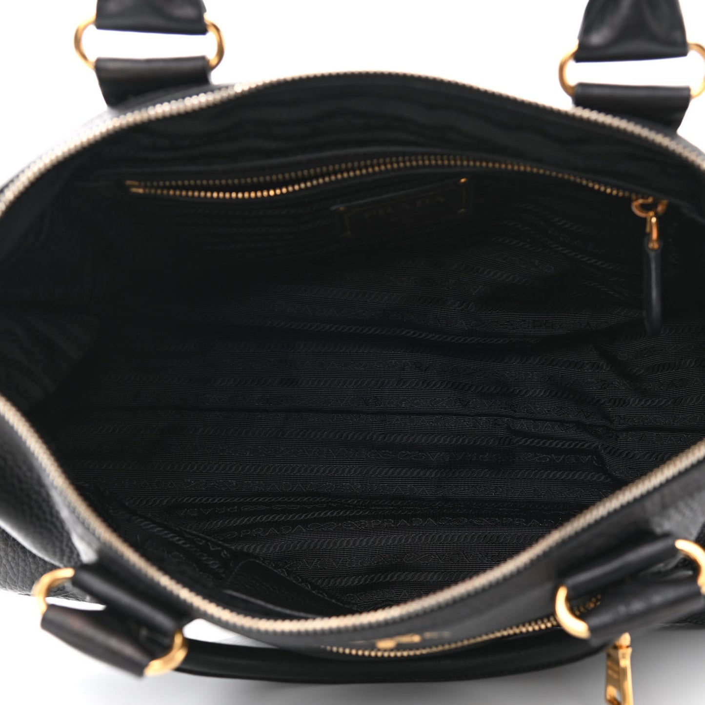 Vitello Daino Shopping Satchel Black