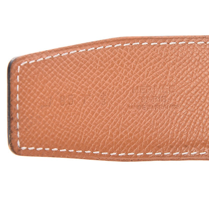 Hermes Epsom 42mm Constance H Belt 85 Orange Gold 7 of 7