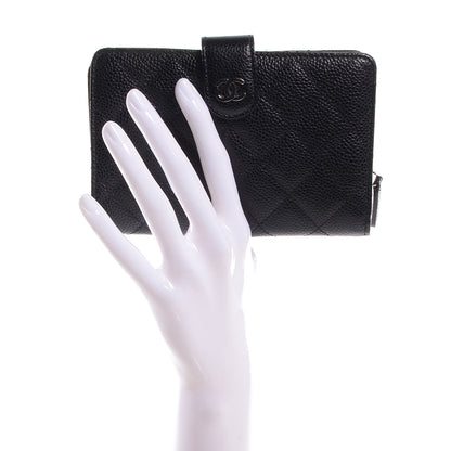 Chanel Caviar Quilted Zipped Pocket Wallet Black 2 of 7