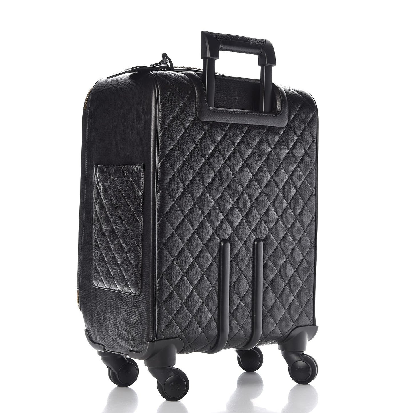 Calfskin Quilted Coco Case Trolley Black