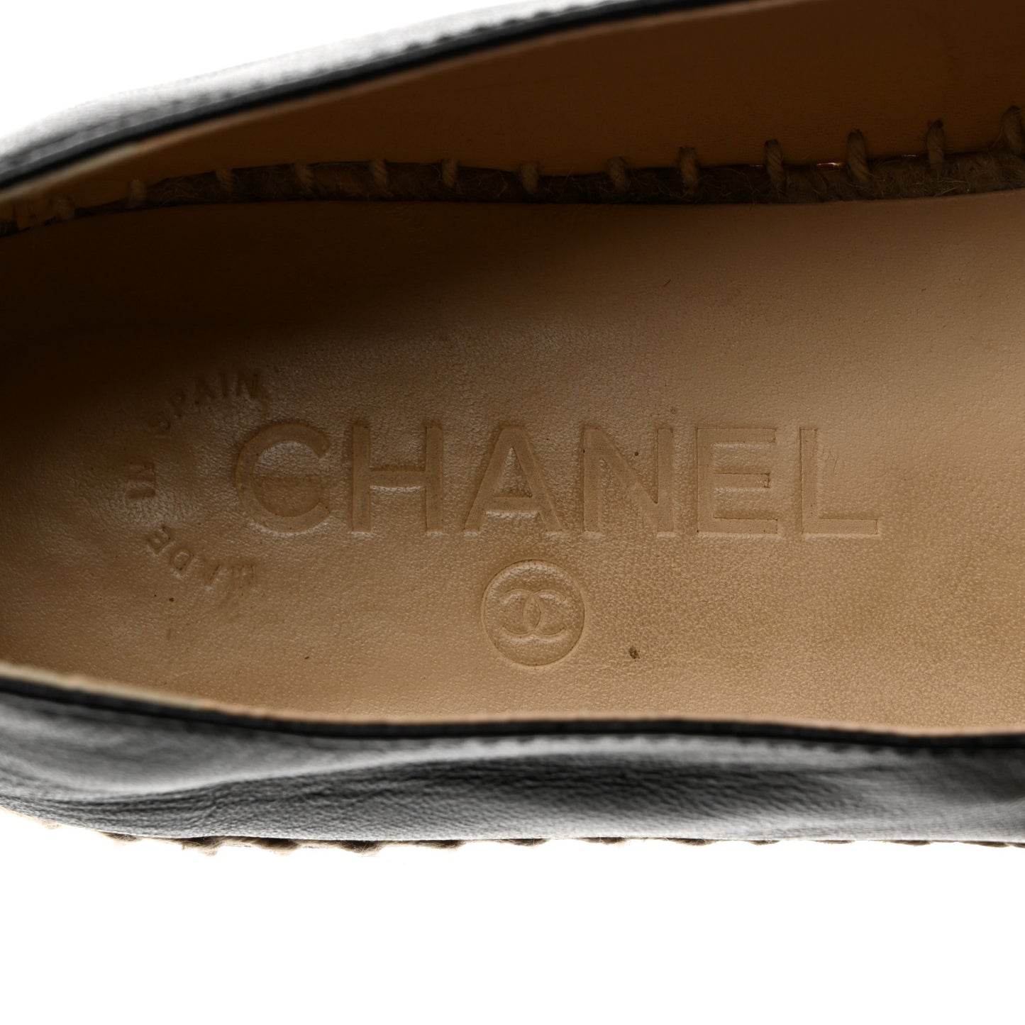 Lambskin CC Espadrilles 38 Black