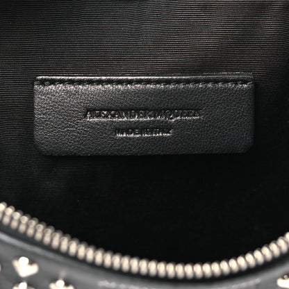 Alexander McQueen Calfskin Studded Skull Zip Pouch Black 6 of 9