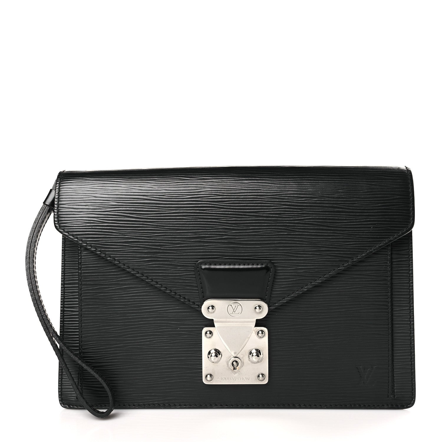 Louis Vuitton Epi Pochette Sellier Dragonne Clutch Black 1 of 8