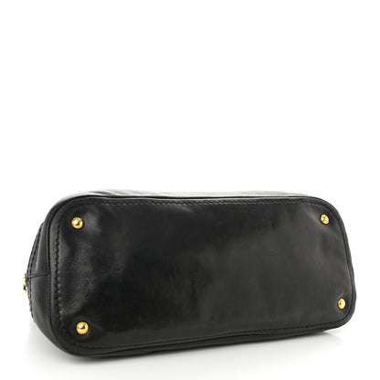 Prada Cervo Shine Shoulder Bag Black 4 of 14