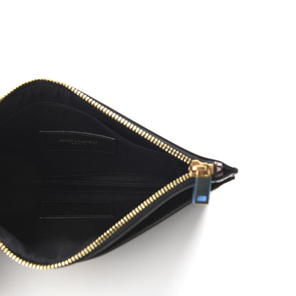 Saint Laurent Patent Tartarugato Monogram Bill Pouch Tortoise Brown 5 of 8
