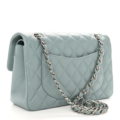 Chanel Caviar Quilted Small Double Flap Light Blue 3 of 10