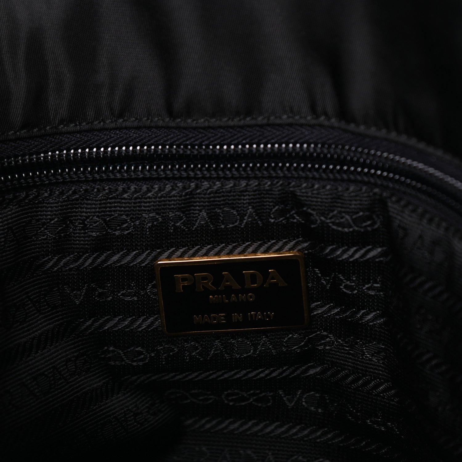 Prada Nylon Tessuto Acciaio Chain Shoulder Bag Black 7 of 11