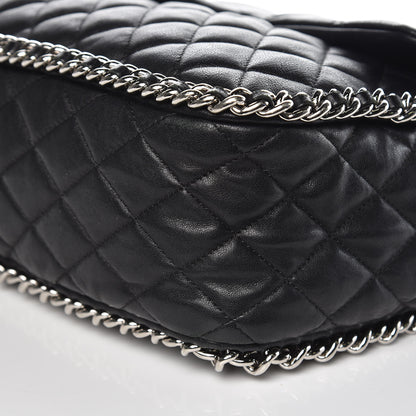Chanel Washed Lambskin Quilted Maxi Chain Around Flap Black 9 of 16