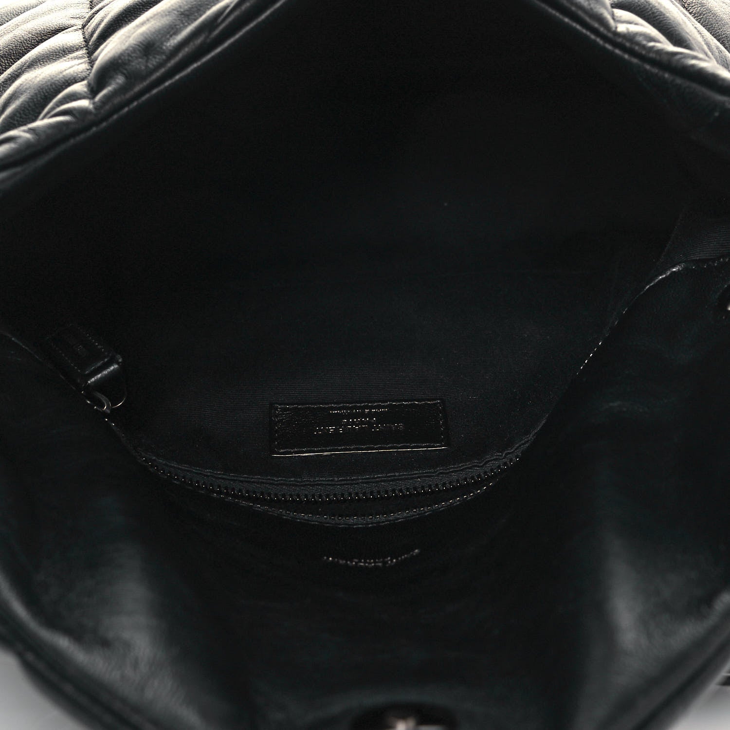 Saint Laurent Lambskin Quilted Small Loulou Puffer Monogram Chain Satchel Black 5 of 9