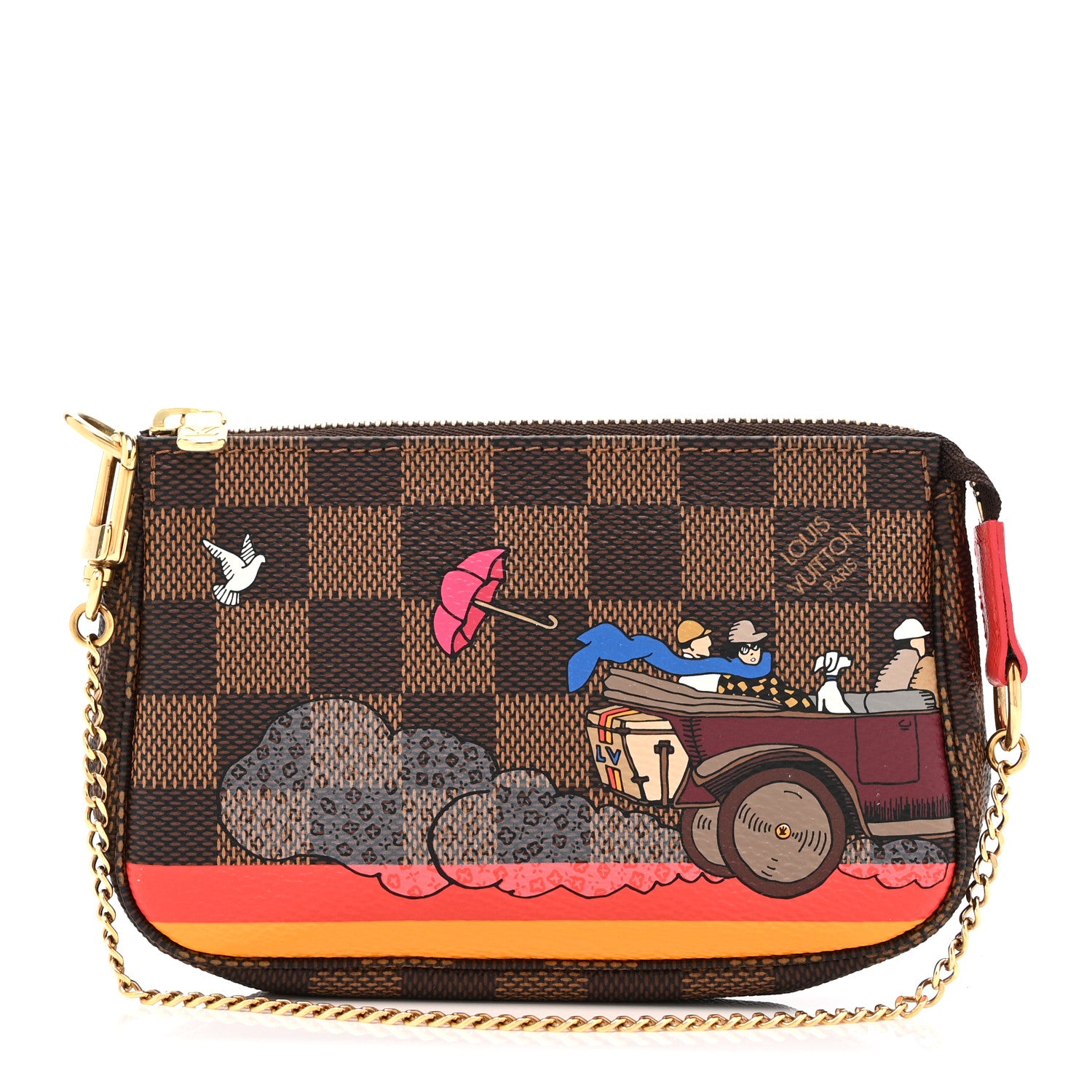Louis Vuitton Damier Ebene 2015 Christmas Animation Mini Pochette Accessories 1 of 10
