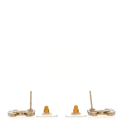 Chanel Metal Textured CC Earrings Gold 3 of 5