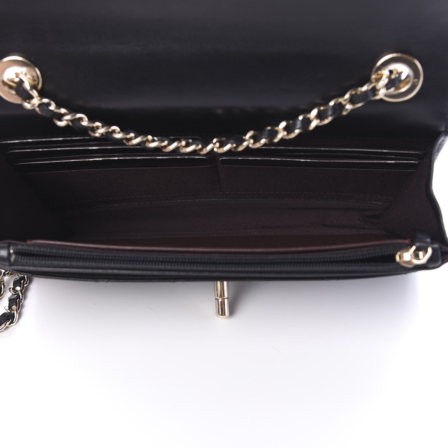 Chanel Lambskin Quilted Trendy CC Wallet On Chain WOC Black 4 of 13