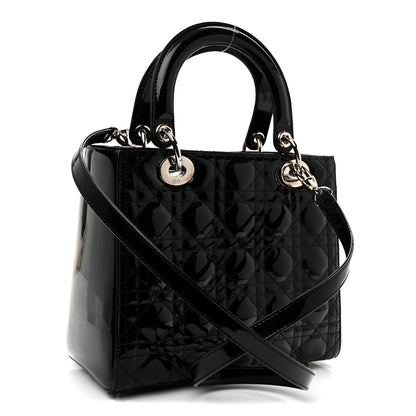 Christian Dior Patent Cannage Medium Lady Dior Black 3 of 9