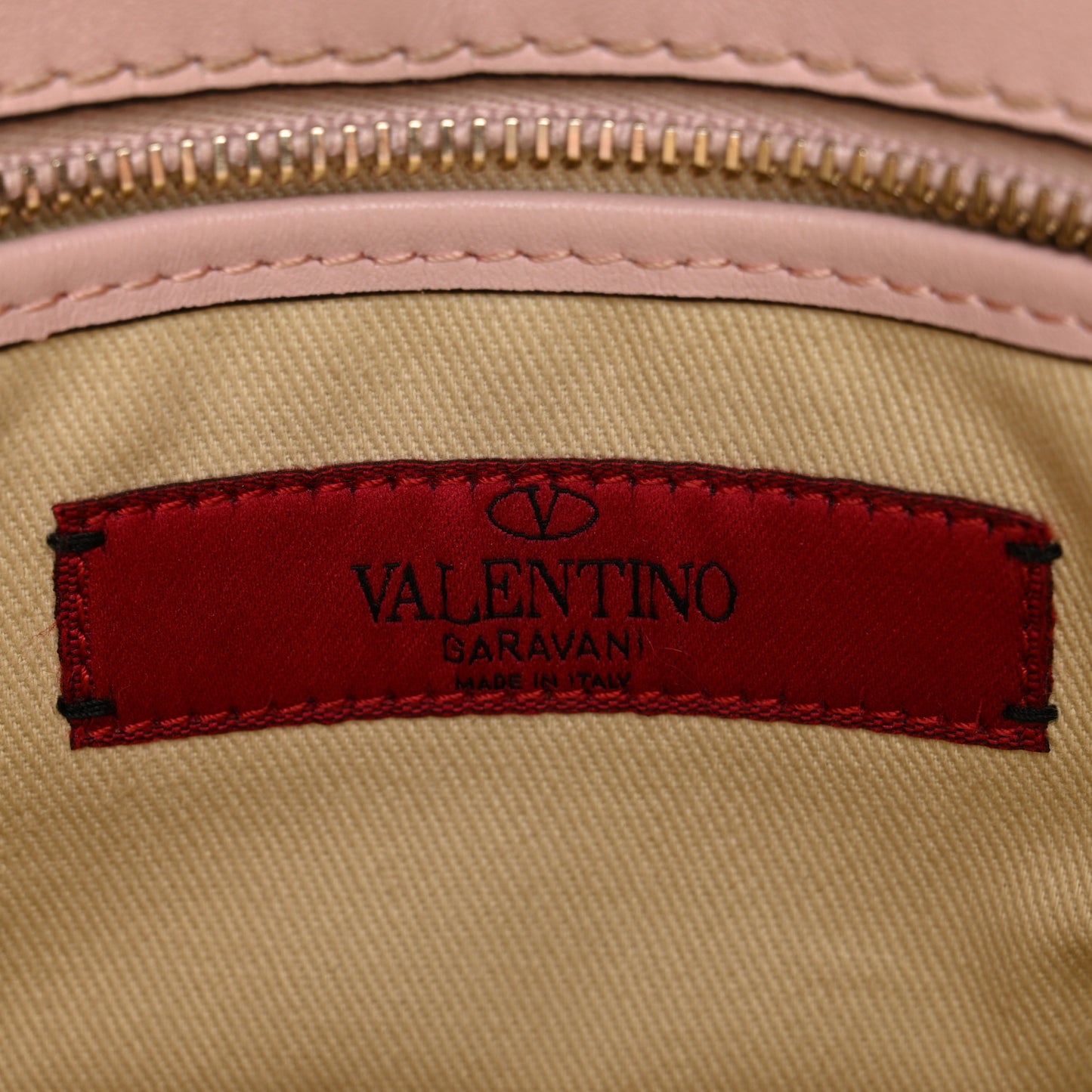 Calfskin Rockstud Camera Crossbody Bag Water Rose