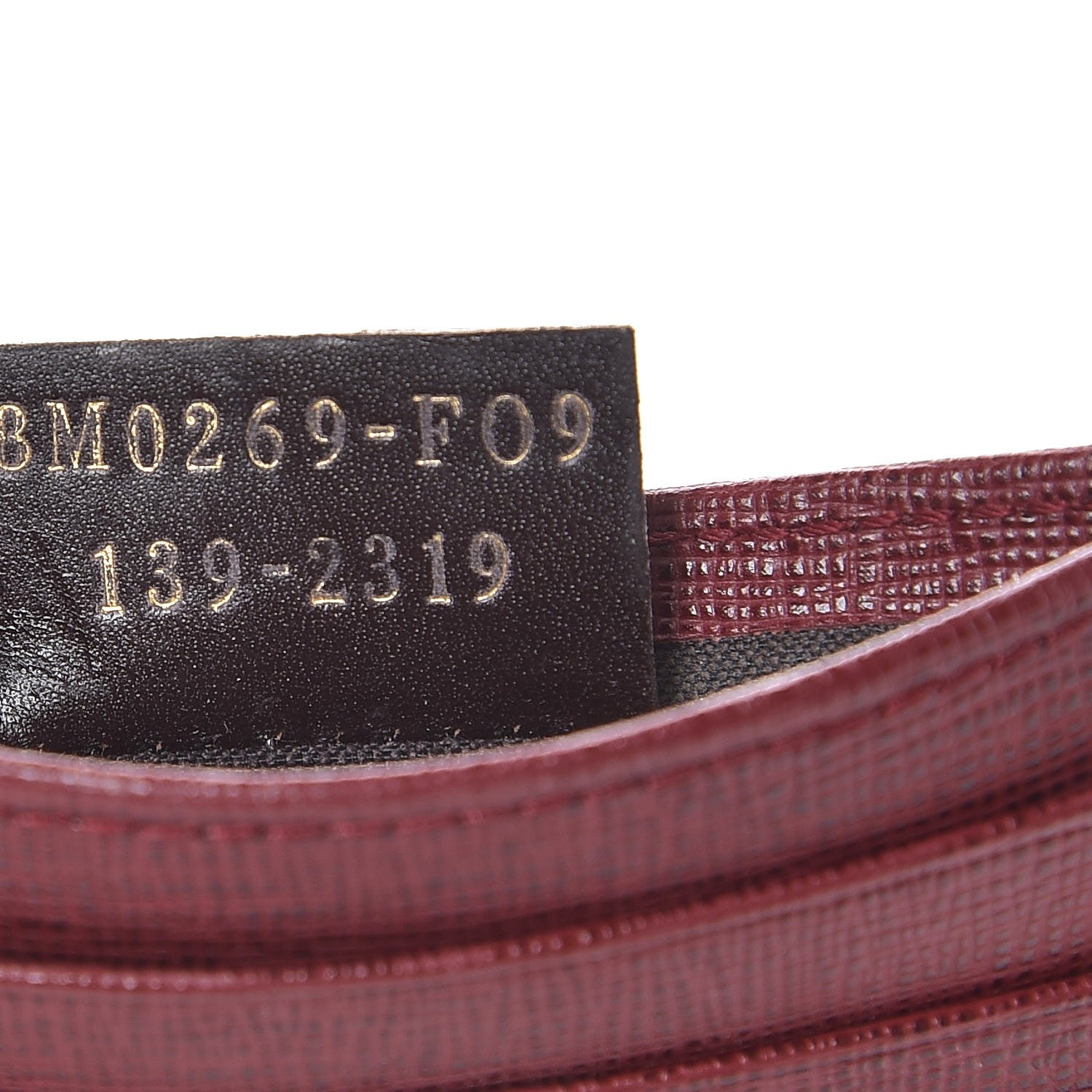 Fendi Vitello Elite Card Holder Rosso Scuro Ciliegia 10 of 11