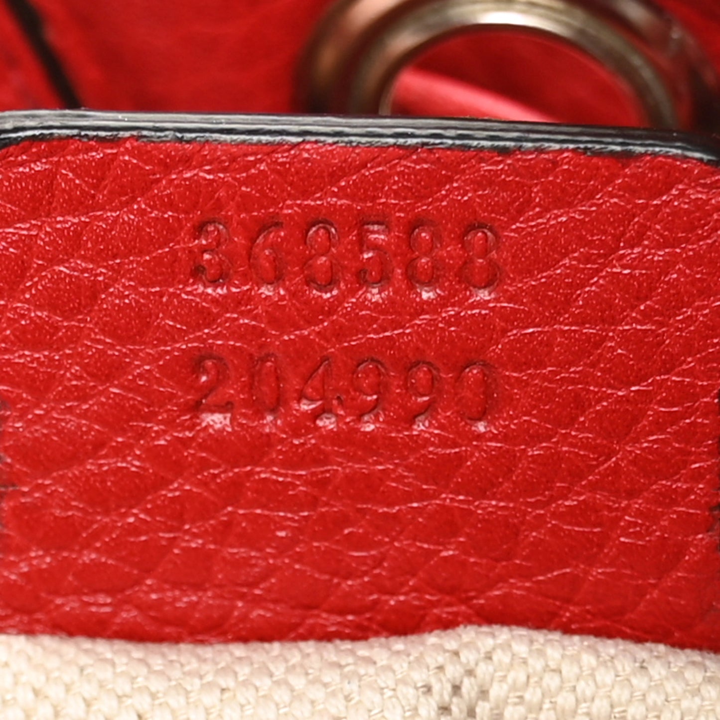 Pebbled Calfskin Small Soho Drawstring Backpack Tabasco Red