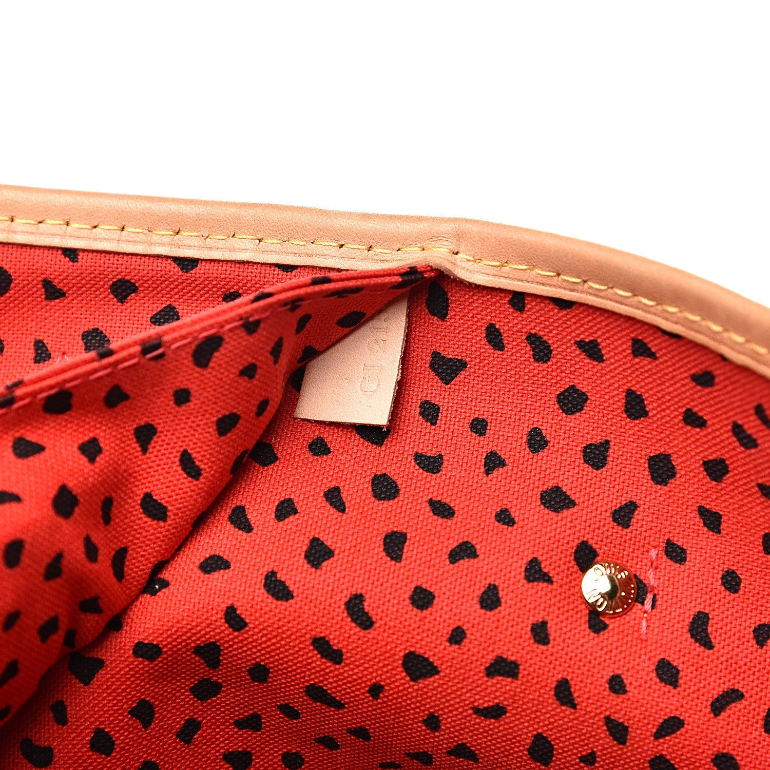 Louis Vuitton Monogram Kusama Waves Neverfull MM Red 6 of 14