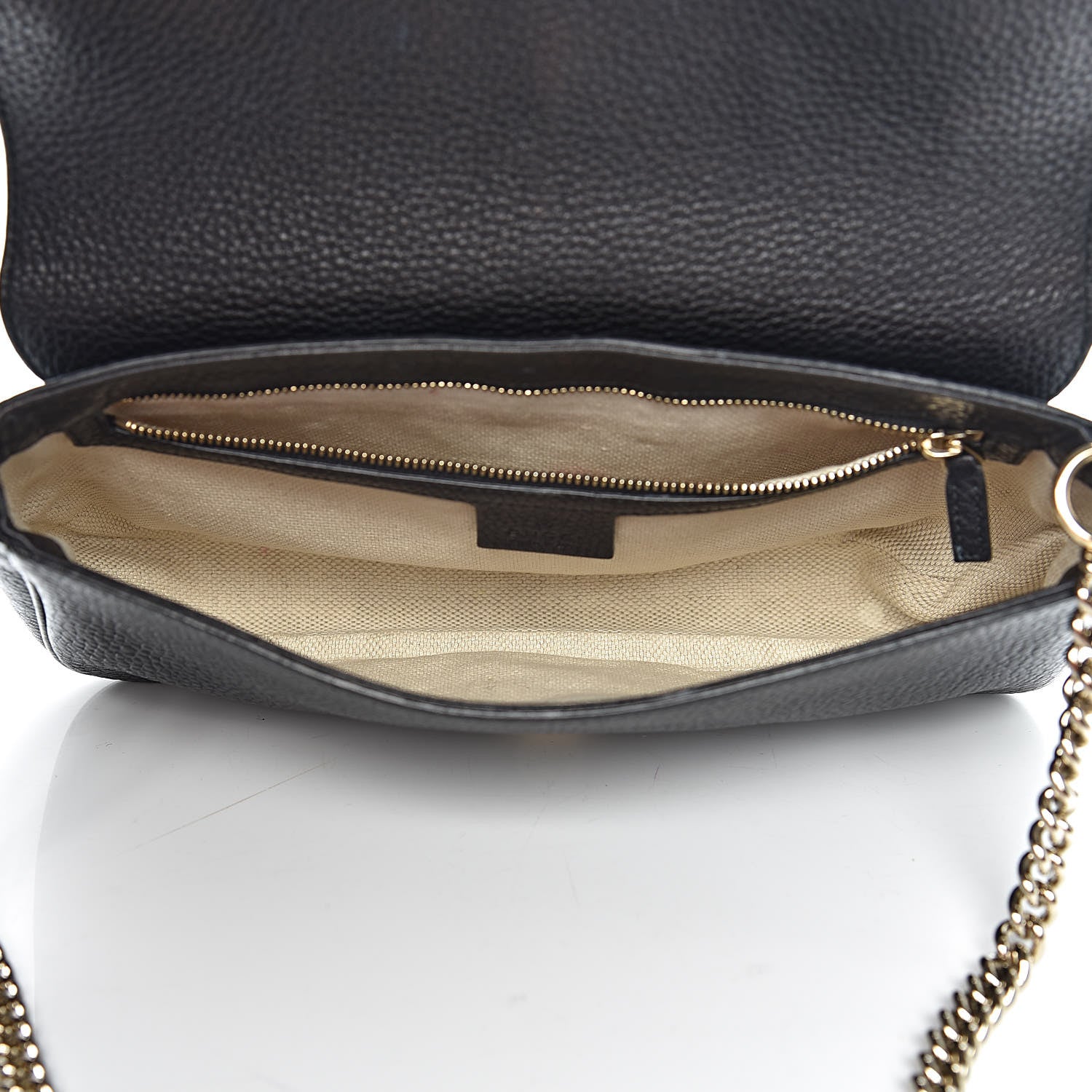 Gucci Pebbled Calfskin Medium Soho Flap Crossbody Black 5 of 20