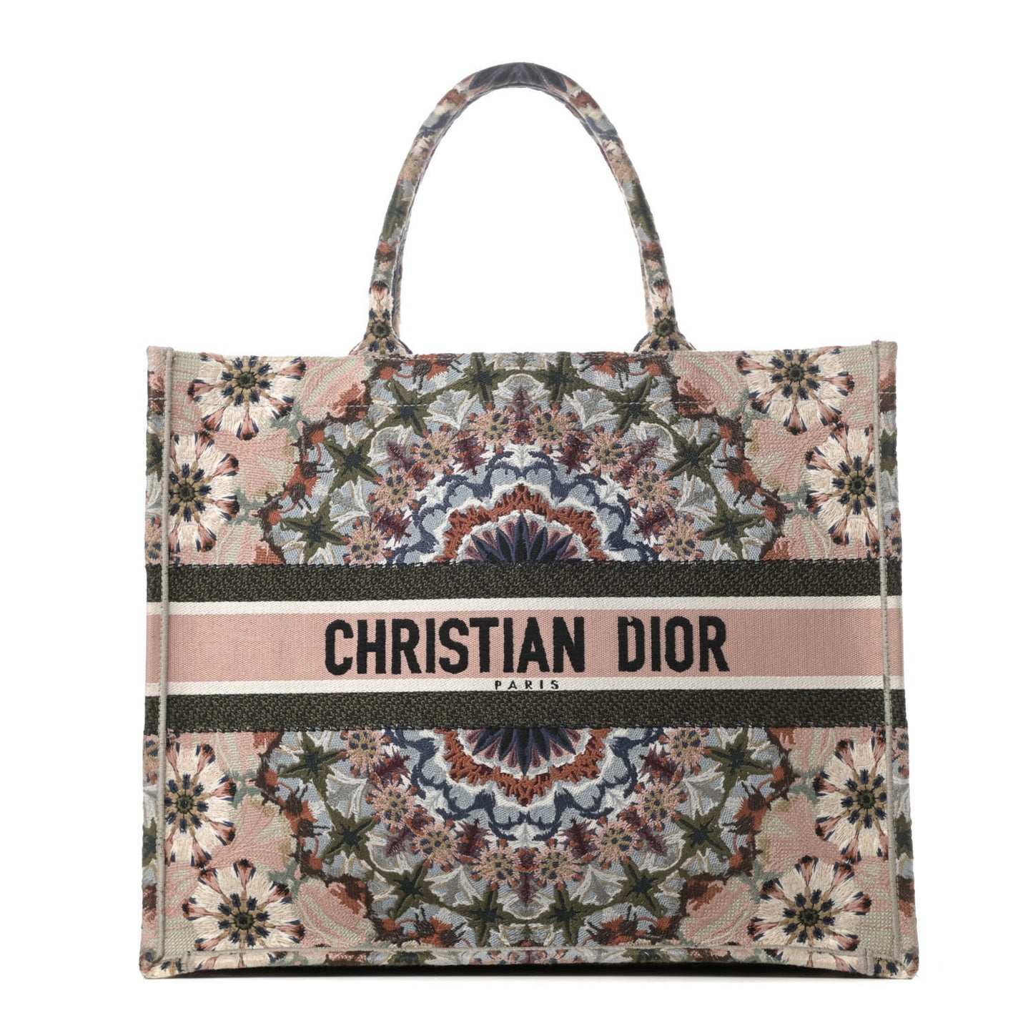 Canvas Embroidered KaleiDioroscopic Book Tote Multicolor