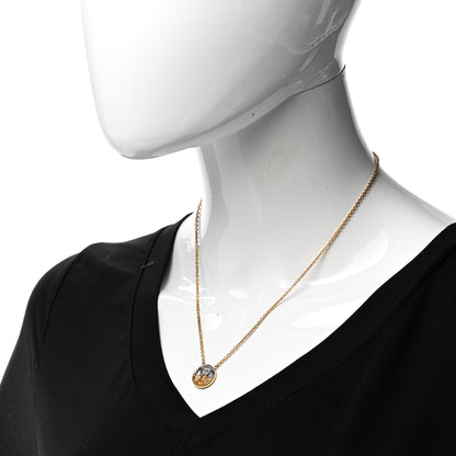 Louis Vuitton Metal L to V Necklace Gold Silver 2 of 6