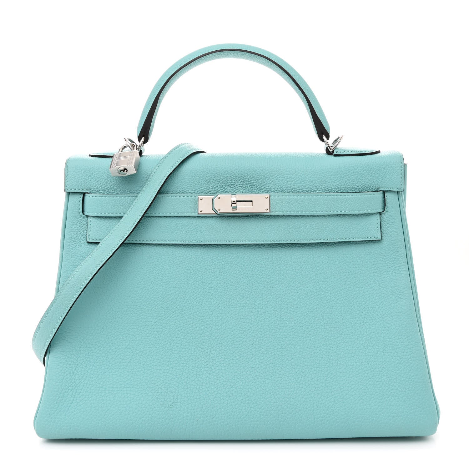 Hermes Togo Kelly Retourne 32 Bleu Atoll 1 of 10