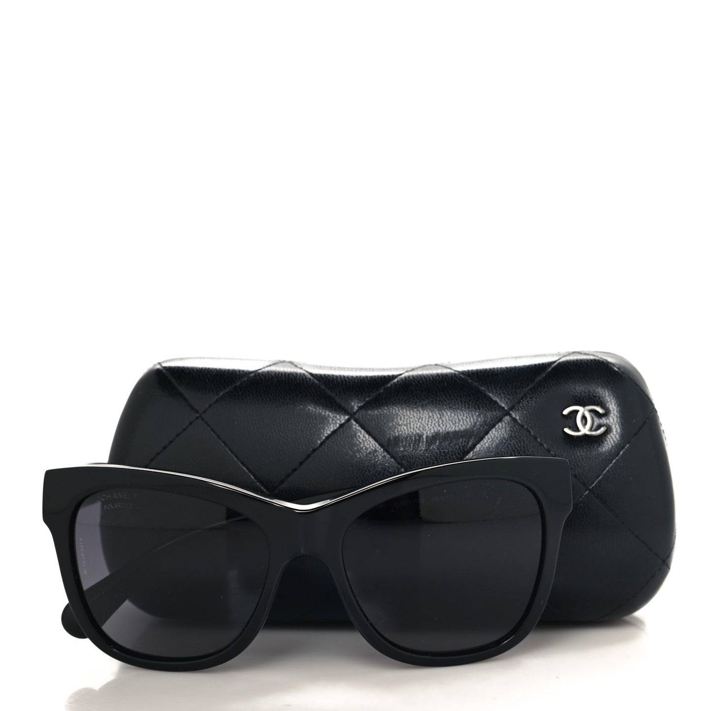 Acetate Polarized Square CC Sunglasses 5380 Black